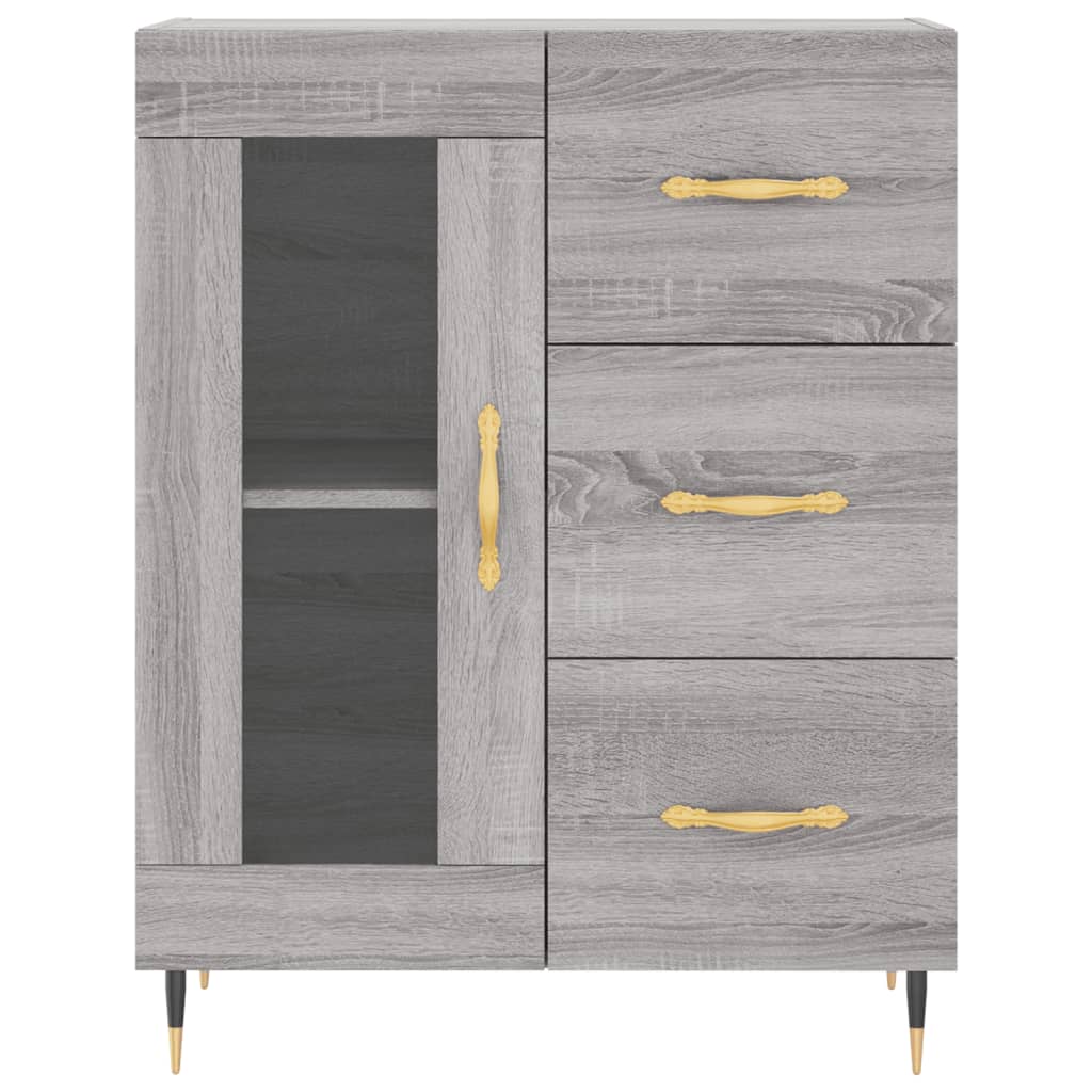 Ντουλάπι Γκρι Sonoma 69,5 x 34 x 90 εκ. από Επεξεργασμένο Ξύλο