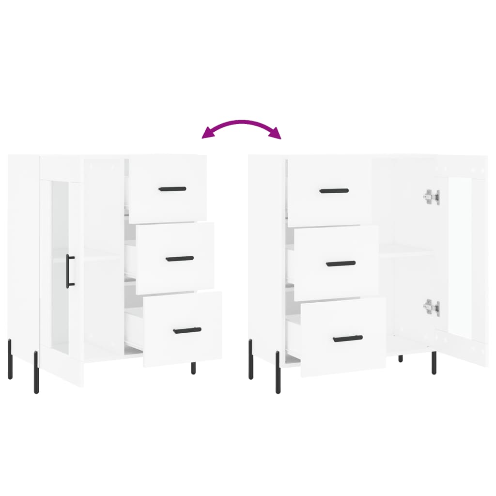 Ντουλάπι Λευκό 69,5 x 34 x 90 εκ. από Επεξεργασμένο Ξύλο