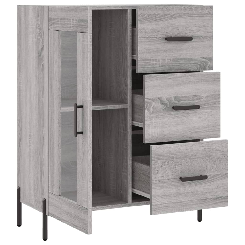 Ντουλάπι Γκρι Sonoma 69,5 x 34 x 90 εκ. από Επεξεργασμένο Ξύλο