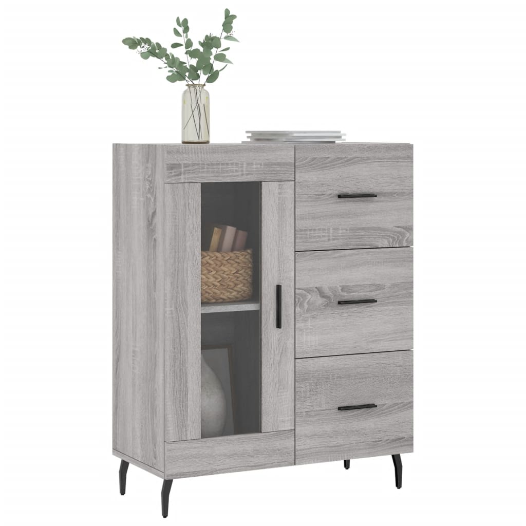 Ντουλάπι Γκρι Sonoma 69,5 x 34 x 90 εκ. από Επεξεργασμένο Ξύλο - Pakobazaar
