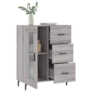 Ντουλάπι Γκρι Sonoma 69,5 x 34 x 90 εκ. από Επεξεργασμένο Ξύλο - Pakobazaar