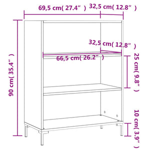 Βιβλιοθήκη Γκρι Sonoma 69,5 x 32,5 x 90 εκ. από Επεξεργ. Ξύλο
