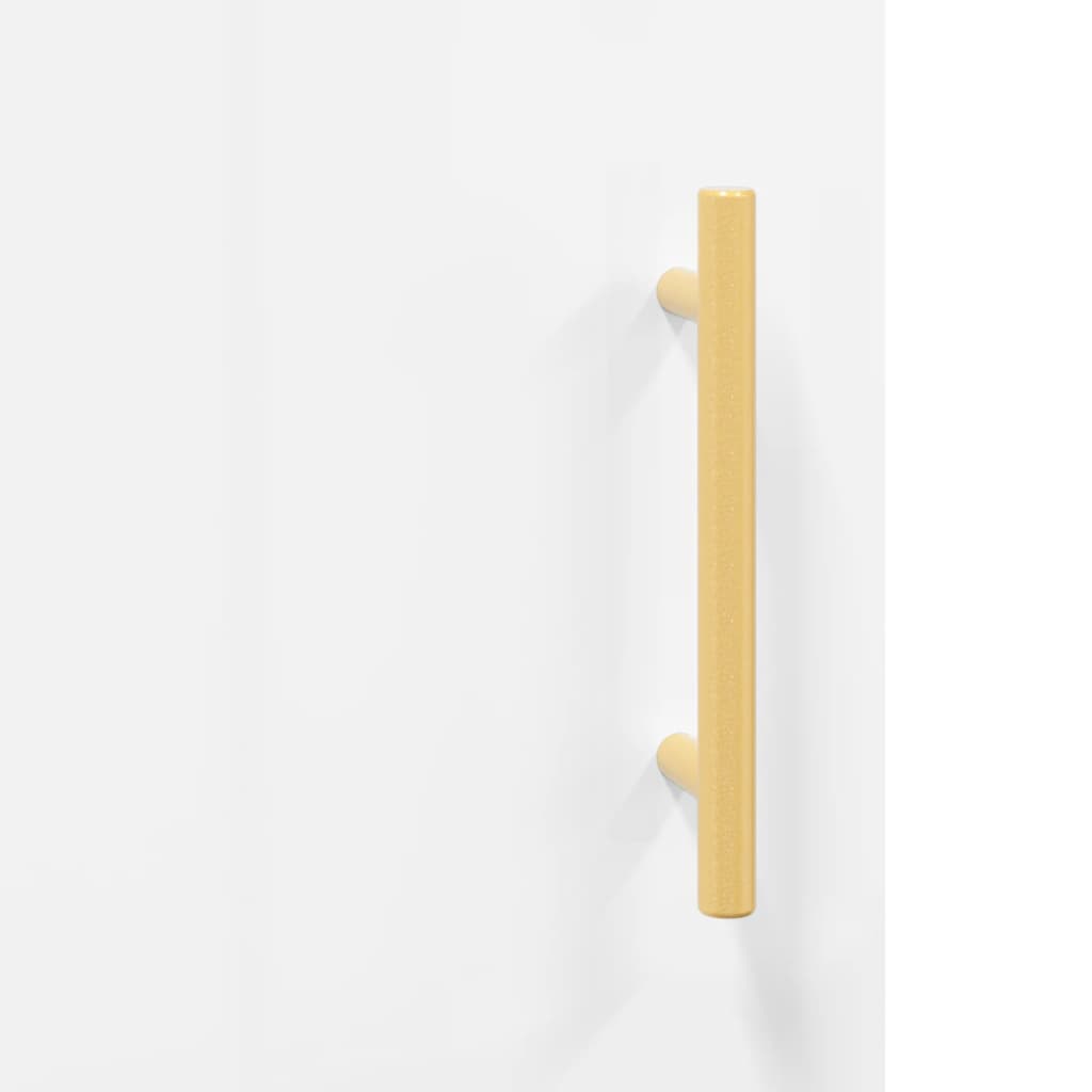 Ντουλάπι Γυαλιστερό Λευκό 34,5x34x90 εκ. Επεξεργασμένο Ξύλο