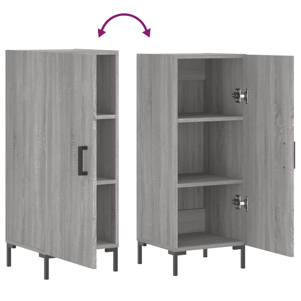 Ντουλάπι Γκρι Sonoma 34,5x34x90 εκ. από Επεξεργασμένο Ξύλο