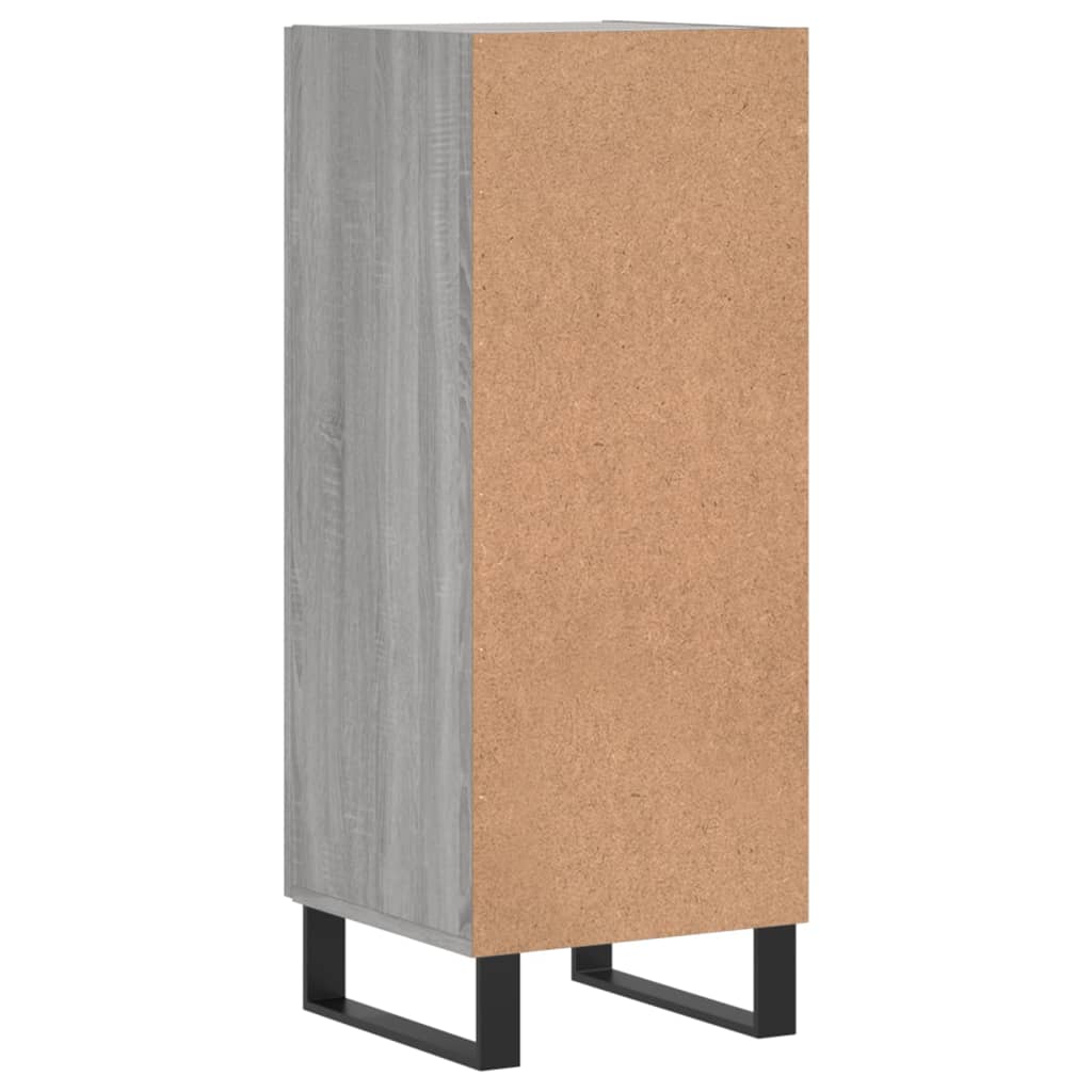 Ντουλάπι Γκρι Sonoma 34,5x34x90 εκ. από Επεξεργασμένο Ξύλο - Pakobazaar