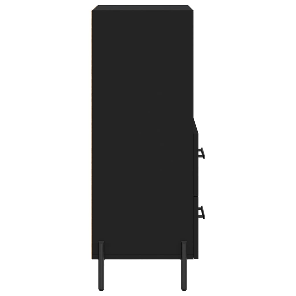 Ντουλάπι Μαύρο 34,5 x 34 x 90 εκ. από Επεξεργασμένο Ξύλο - Pakobazaar
