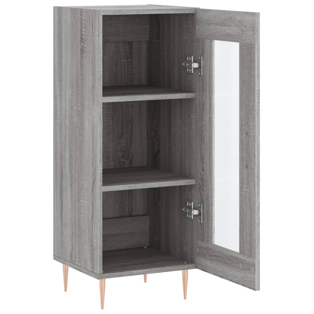 Ντουλάπι Γκρι Sonoma 34,5x34x90 εκ. από Επεξεργασμένο Ξύλο - Pakobazaar