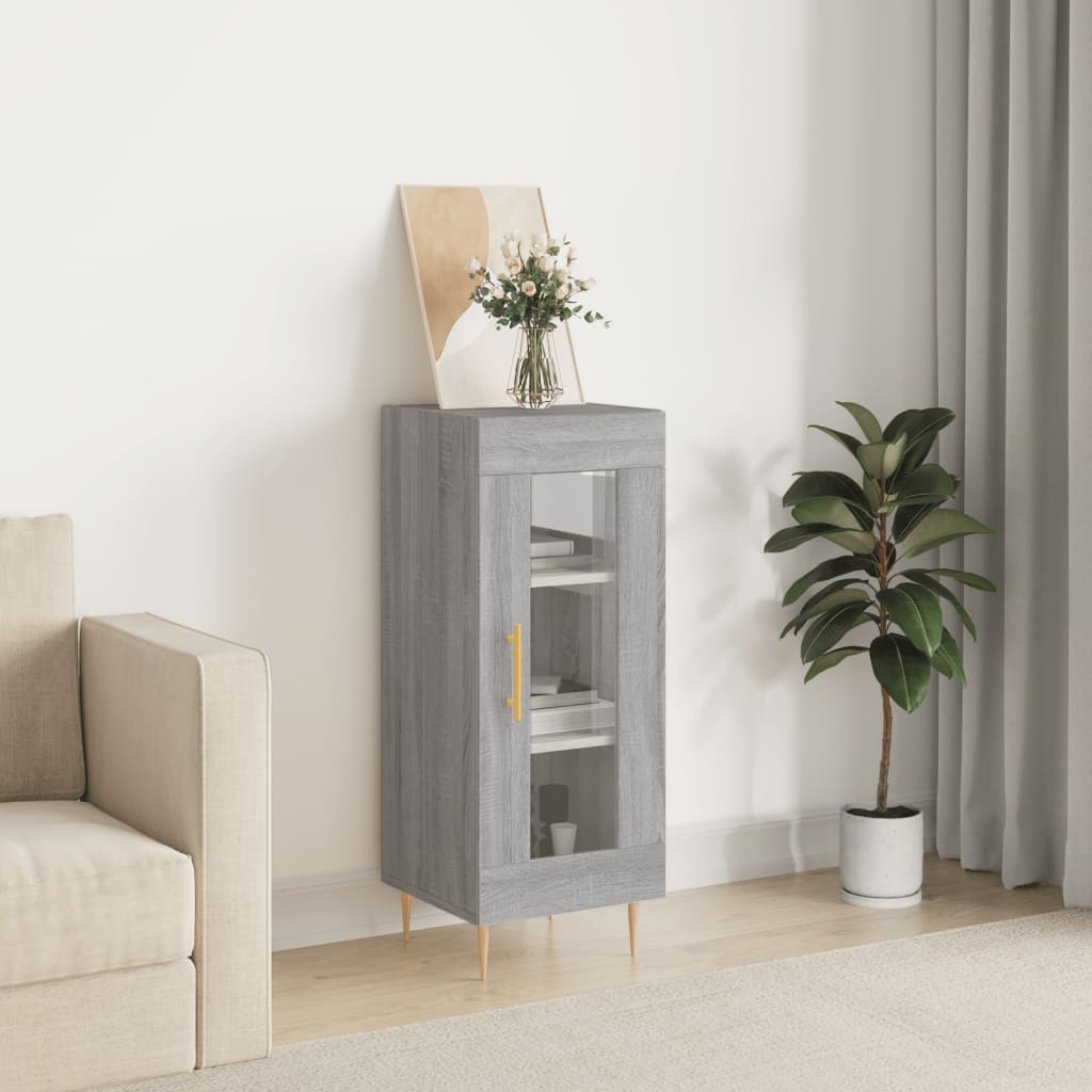 Ντουλάπι Γκρι Sonoma 34,5x34x90 εκ. από Επεξεργασμένο Ξύλο - Pakobazaar