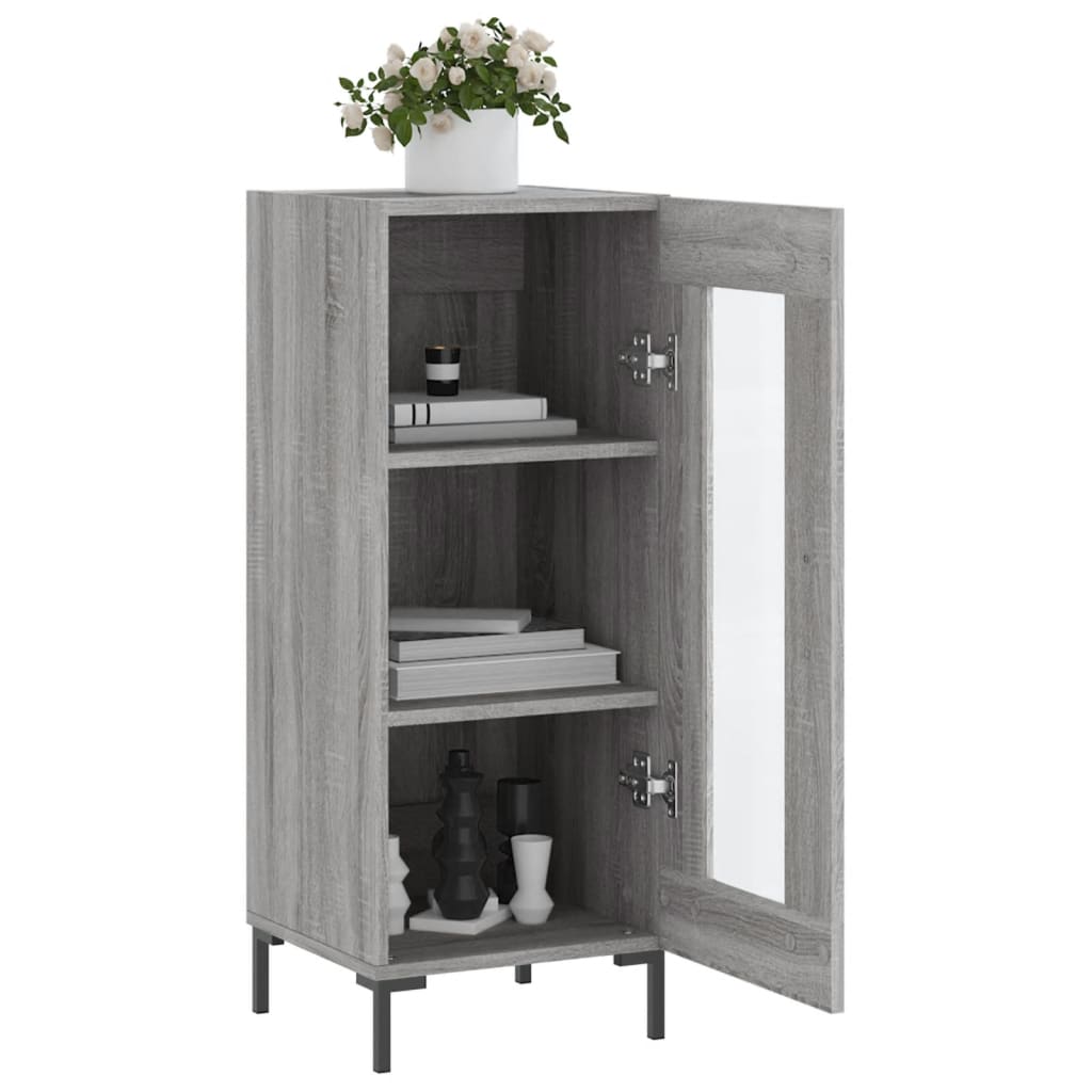Ντουλάπι Γκρι Sonoma 34,5x34x90 εκ. από Επεξεργασμένο Ξύλο