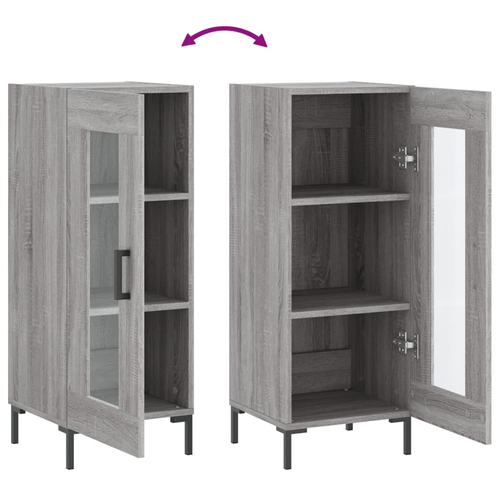 Ντουλάπι Γκρι Sonoma 34,5x34x90 εκ. από Επεξεργασμένο Ξύλο