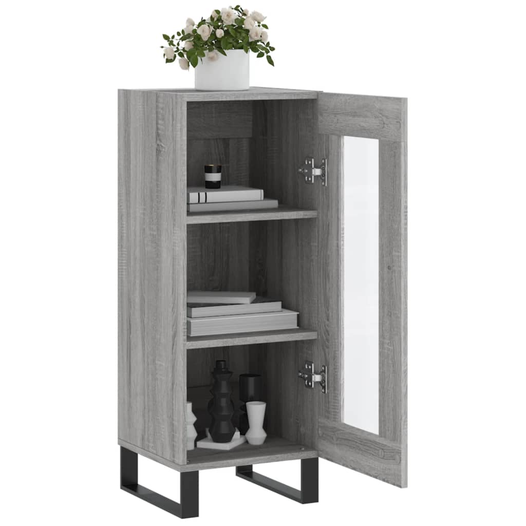 Ντουλάπι Γκρι Sonoma 34,5x34x90 εκ. από Επεξεργασμένο Ξύλο