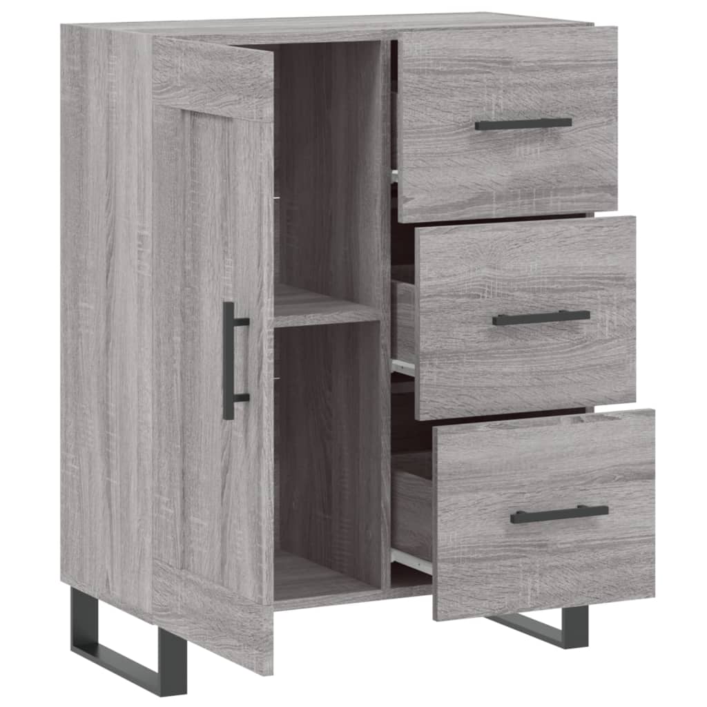 Ντουλάπι Γκρι Sonoma 69,5 x 34 x 90 εκ. από Επεξεργασμένο Ξύλο - Pakobazaar