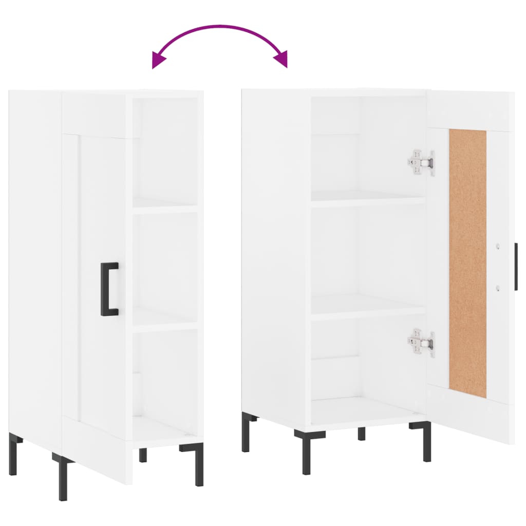 Ντουλάπι Λευκό 34,5 x 34 x 90 εκ. από Επεξεργασμένο Ξύλο