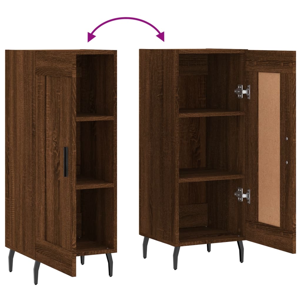 Ντουλάπι Καφέ Δρυς 34,5 x 34 x 90 εκ. Επεξεργασμένο Ξύλο