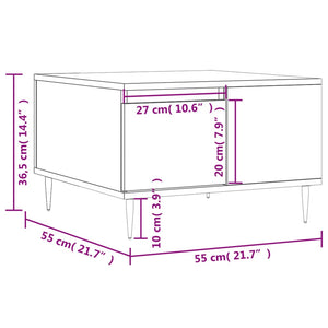 Τραπεζάκι Σαλονιού Μαύρο 55x55x36,5 εκ. από Επεξεργασμένο Ξύλο