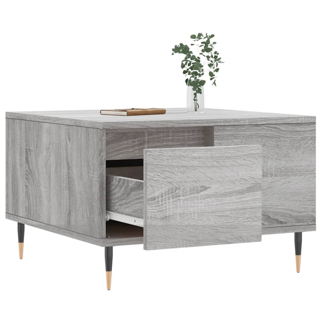 Τραπεζάκι Σαλονιού Γκρι Sonoma 55x55x36,5εκ. Επεξεργασμένο Ξύλο