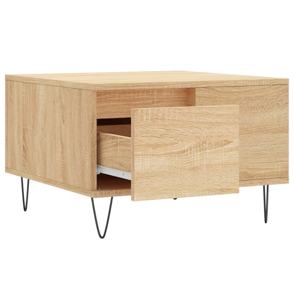 Τραπεζάκι Σαλονιού Sonoma Δρυς 55x55x36,5εκ. Επεξεργασμένο Ξύλο - Pakobazaar