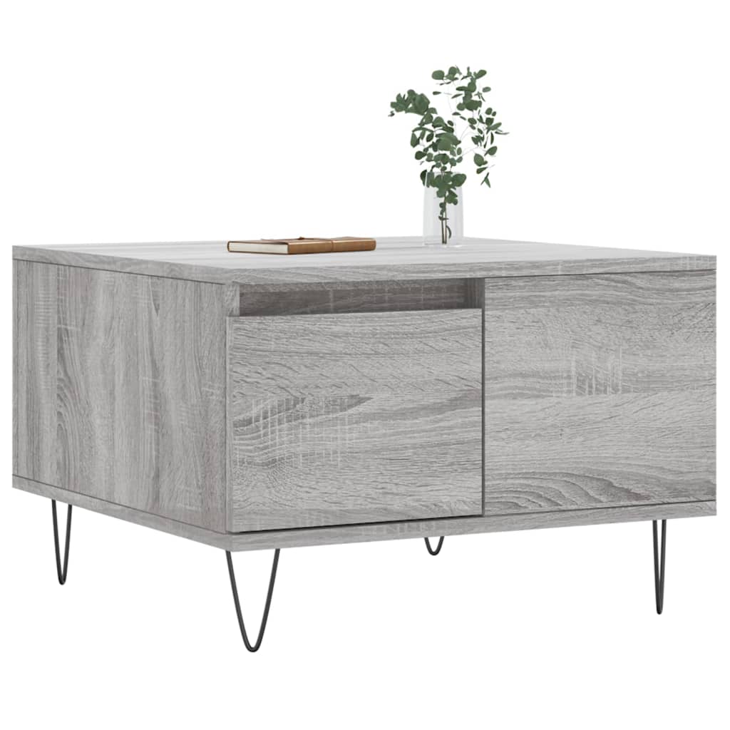 Τραπεζάκι Σαλονιού Γκρι Sonoma 55x55x36,5εκ. Επεξεργασμένο Ξύλο