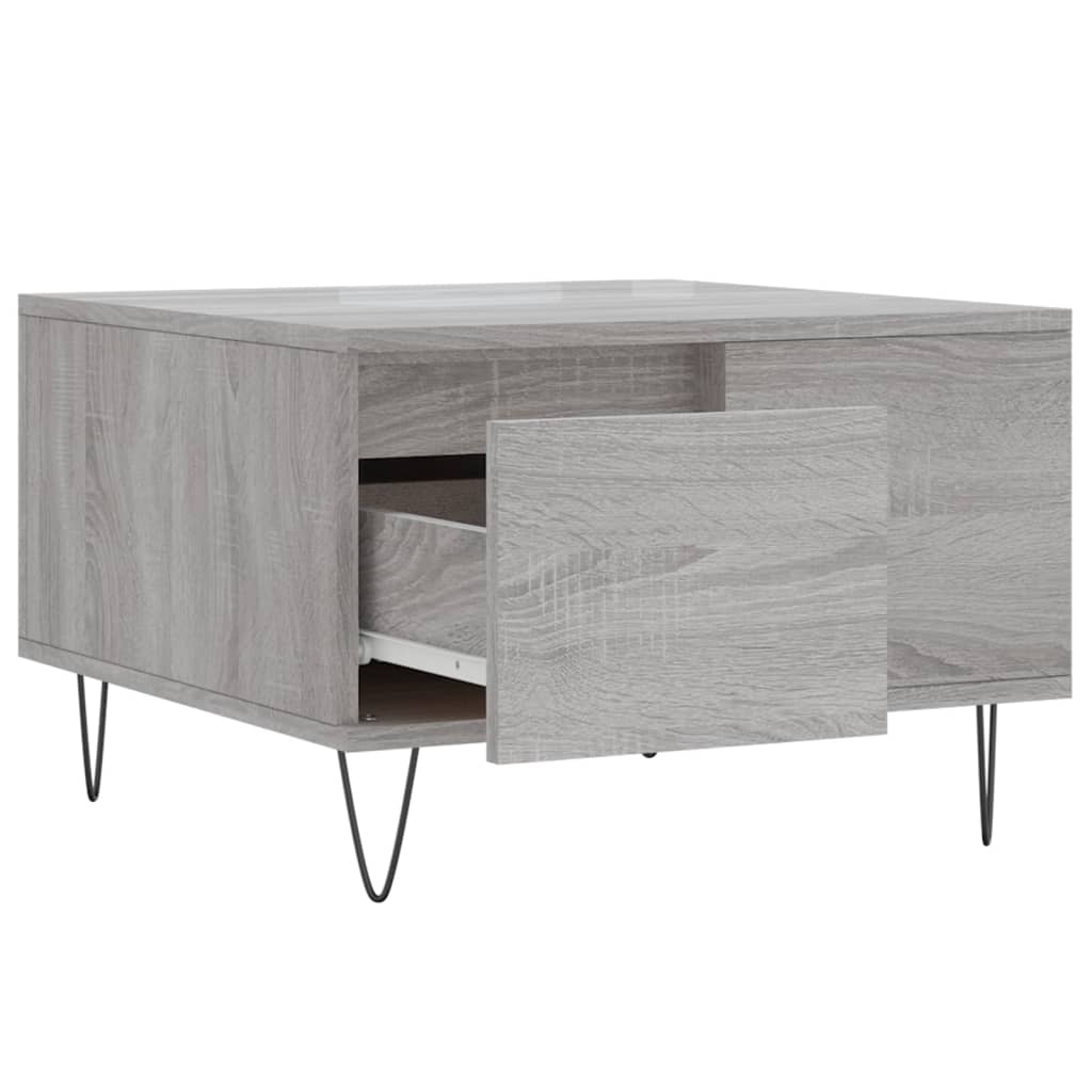 Τραπεζάκι Σαλονιού Γκρι Sonoma 55x55x36,5εκ. Επεξεργασμένο Ξύλο