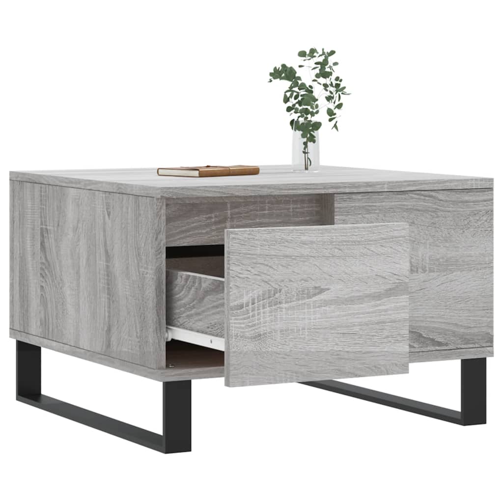 Τραπεζάκι Σαλονιού Γκρι Sonoma 55x55x36,5εκ. Επεξεργασμένο Ξύλο - Pakobazaar