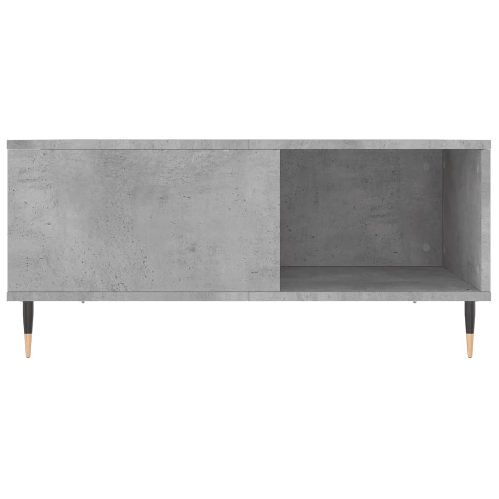 Τραπεζάκι Σαλονιού Γκρι Σκυροδ. 80x80x36,5 εκ. Επεξεργ. Ξύλο