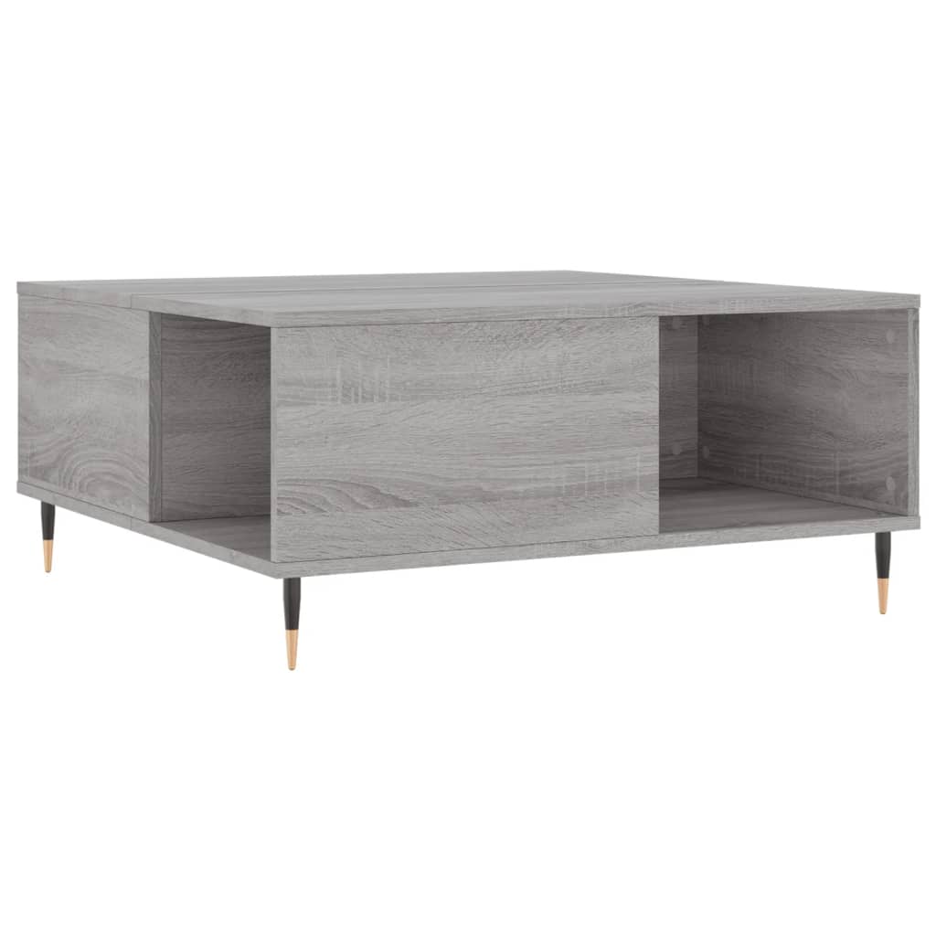 Τραπεζάκι Σαλονιού Γκρι Sonoma 80x80x36,5εκ. Επεξεργασμένο Ξύλο