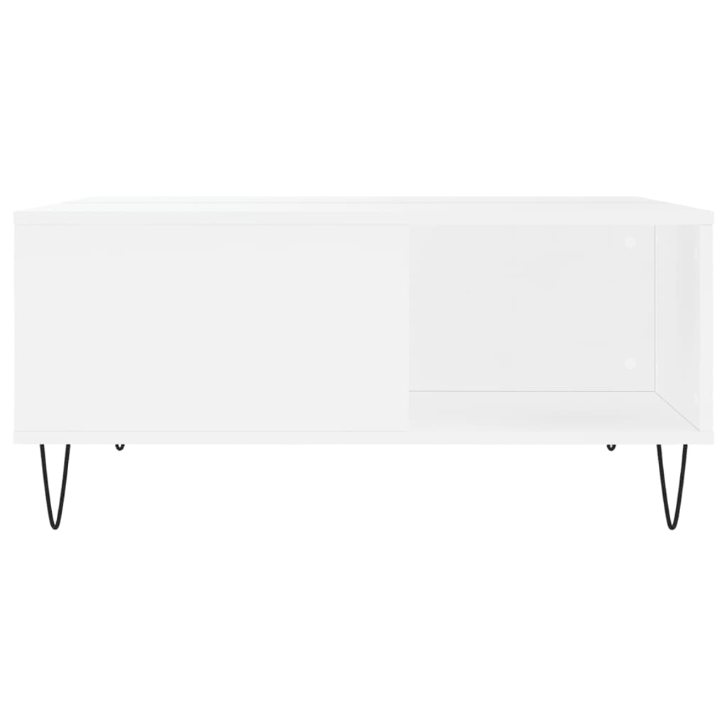 Τραπεζάκι Σαλονιού Λευκό 80 x 80 x 36,5 εκ. Επεξεργασμένο Ξύλο - Pakobazaar