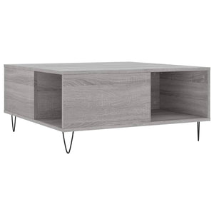 Τραπεζάκι Σαλονιού Γκρι Sonoma 80x80x36,5εκ. Επεξεργασμένο Ξύλο - Pakobazaar