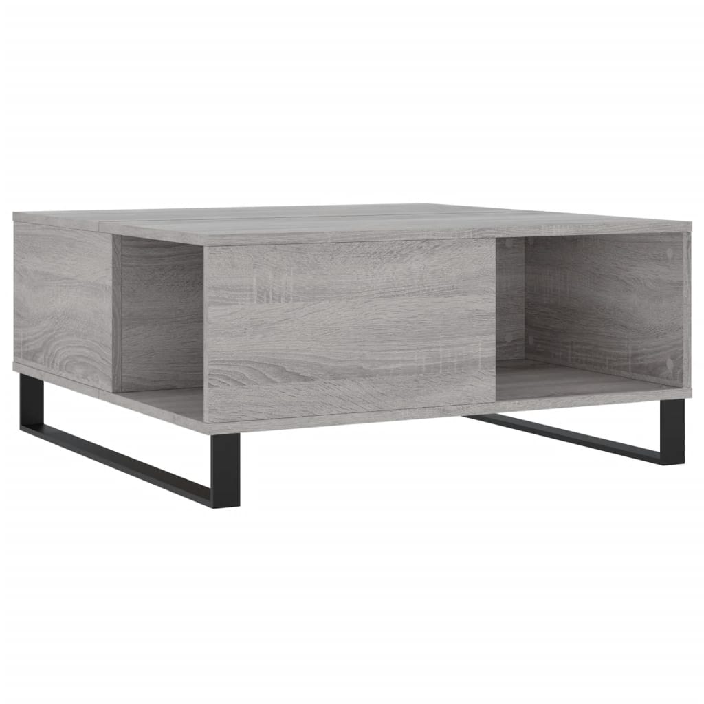Τραπεζάκι Σαλονιού Γκρι Sonoma 80x80x36,5εκ. Επεξεργασμένο Ξύλο - Pakobazaar