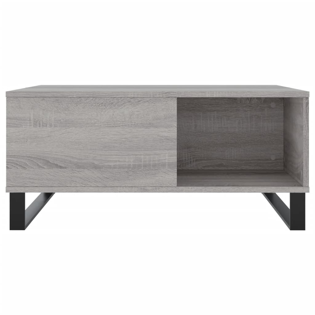 Τραπεζάκι Σαλονιού Γκρι Sonoma 80x80x36,5εκ. Επεξεργασμένο Ξύλο - Pakobazaar