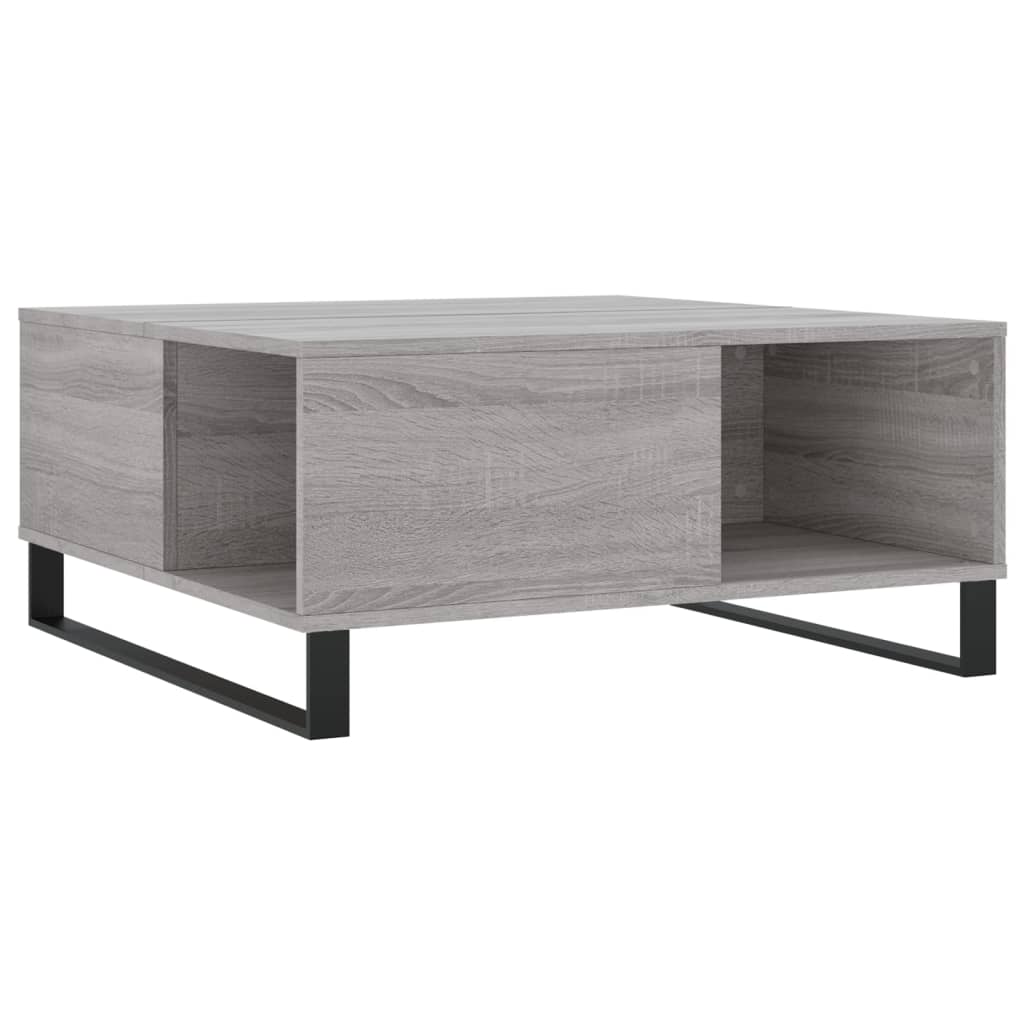 Τραπεζάκι Σαλονιού Γκρι Sonoma 80x80x36,5εκ. Επεξεργασμένο Ξύλο - Pakobazaar