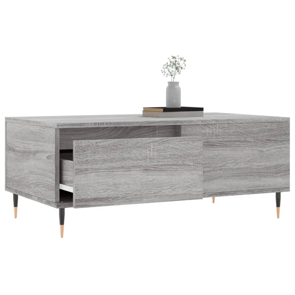 Τραπεζάκι Σαλονιού Γκρι Sonoma 90x50x36,5εκ. Επεξεργασμένο Ξύλο