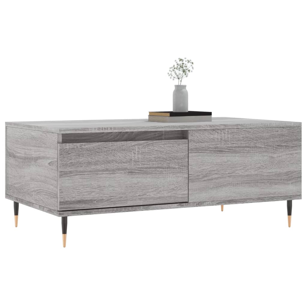 Τραπεζάκι Σαλονιού Γκρι Sonoma 90x50x36,5εκ. Επεξεργασμένο Ξύλο