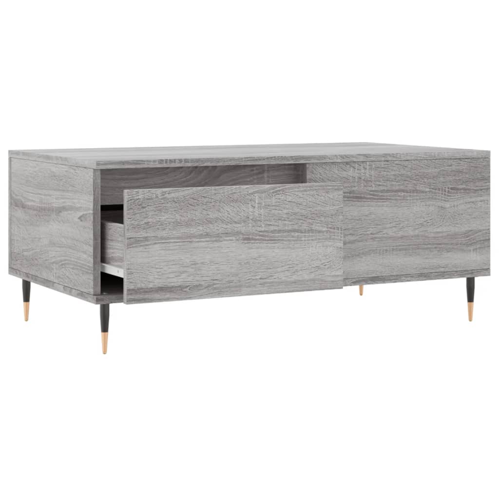 Τραπεζάκι Σαλονιού Γκρι Sonoma 90x50x36,5εκ. Επεξεργασμένο Ξύλο