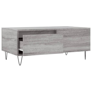 Τραπεζάκι Σαλονιού Γκρι Sonoma 90x50x36,5εκ. Επεξεργασμένο Ξύλο