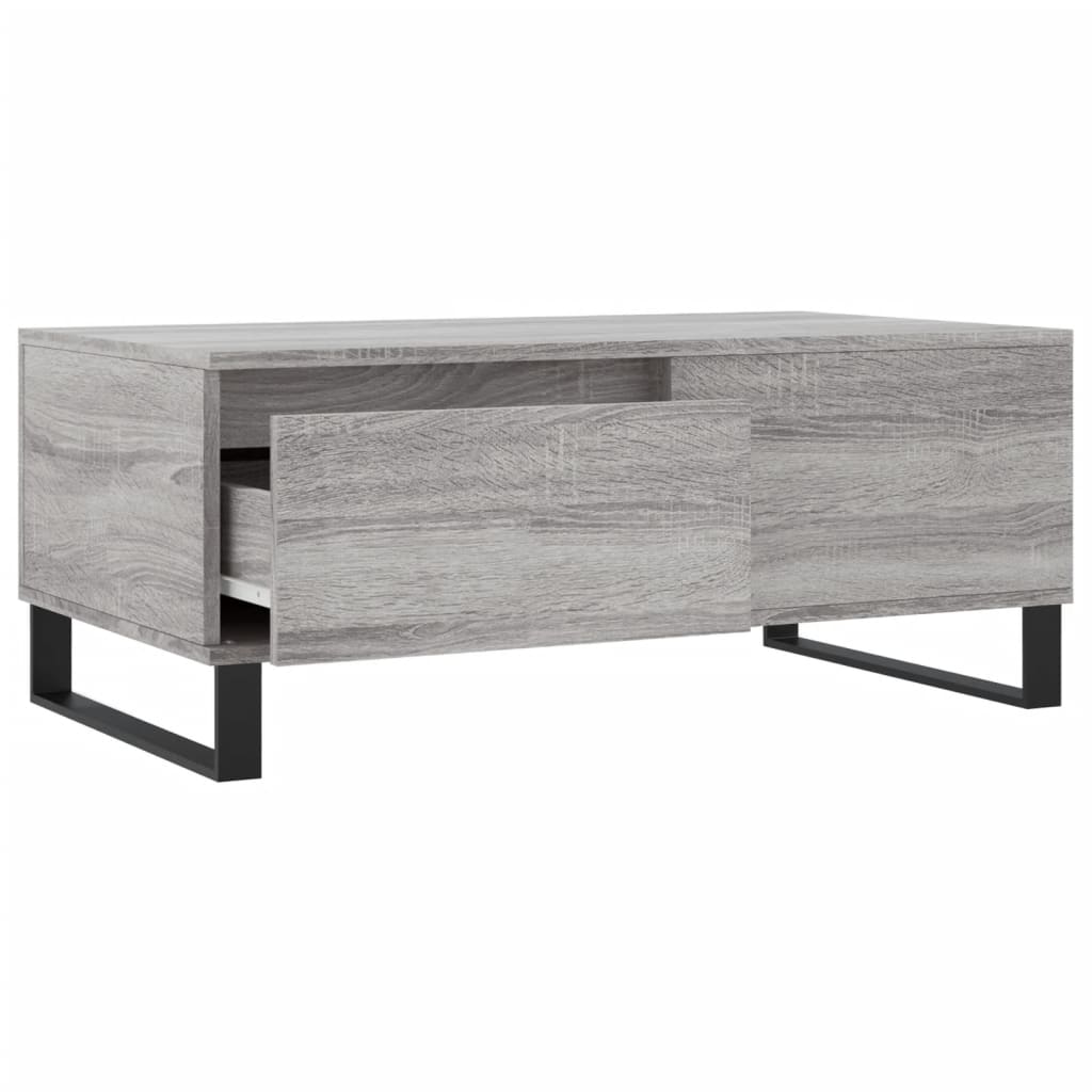 Τραπεζάκι Σαλονιού Γκρι Sonoma 90x50x36,5εκ. Επεξεργασμένο Ξύλο
