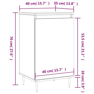 Συρταριέρα Καπνιστή Δρυς 40 x 35 x 70 εκ. από Επεξεργ. Ξύλο - Pakobazaar