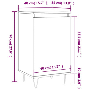 Συρταριέρα Γκρι Sonoma 40 x 35 x 70 εκ. από Επεξεργασμένο Ξύλο