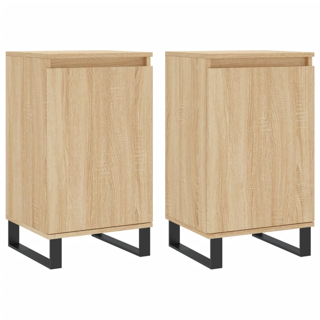 Ντουλάπια 2 τεμ. Sonoma Δρυς 40x35x70 εκ. Επεξεργασμένο Ξύλο