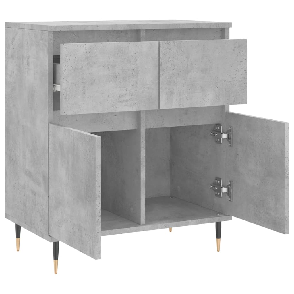 Ντουλάπι Γκρι Σκυροδέματος 60x35x70 εκ. Επεξεργασμένο Ξύλο