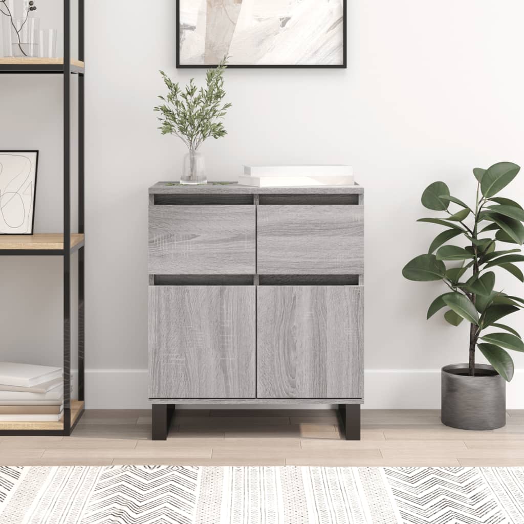 Ντουλάπι Γκρι Sonoma 60x35x70 εκ. από Επεξεργασμένο Ξύλο - Pakobazaar