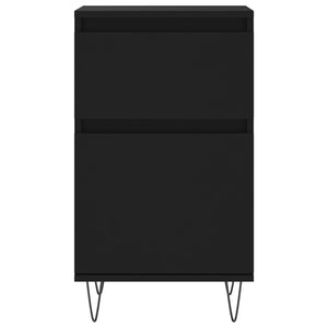 Ντουλάπια 2 τεμ. Μαύρα 40 x 35 x 70 εκ. από Επεξεργασμένο Ξύλο