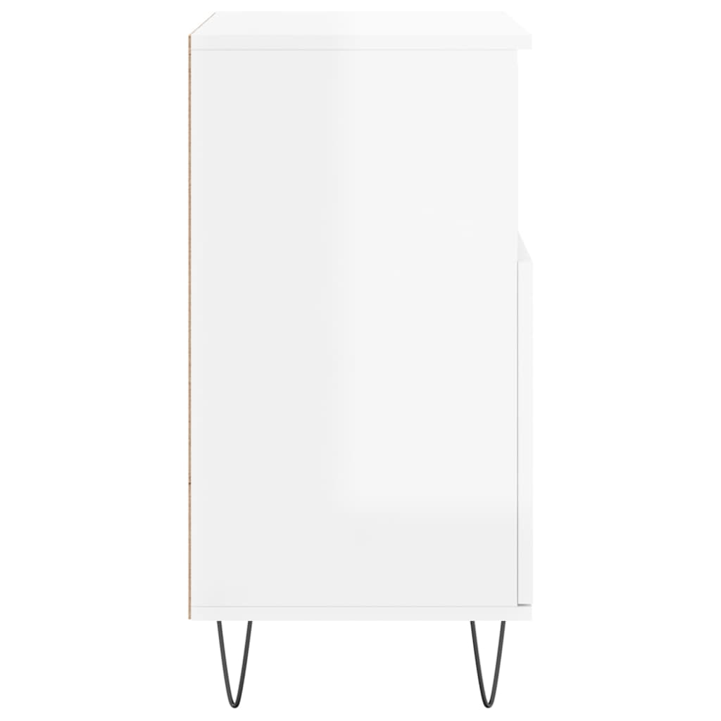 Ντουλάπι Γυαλιστερό Λευκό 60x35x70 εκ. από Επεξεργασμένο Ξύλο - Pakobazaar