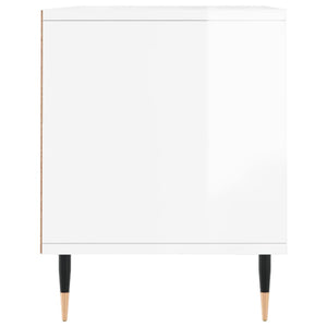 Έπιπλο Τηλεόρασης Γυαλ. Λευκό 100x34,5x44,5 εκ. Επεξεργ. Ξύλο
