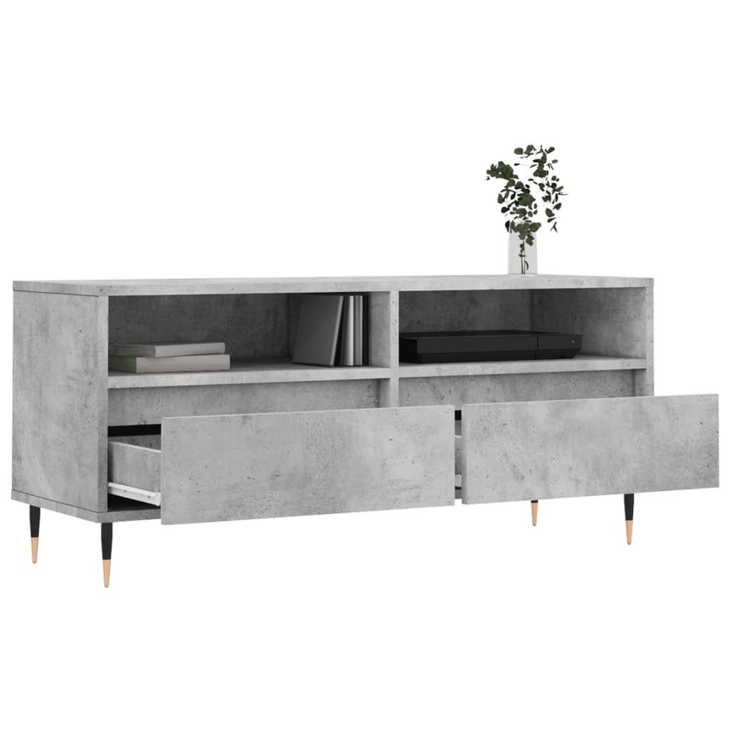 Έπιπλο Τηλεόρασης Γκρι Σκυρ. 100 x 34,5 x 44,5 εκ. Επεξ. Ξύλο - Pakobazaar