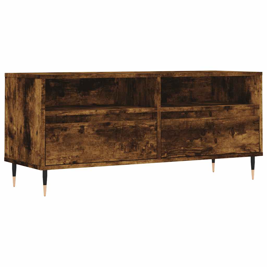 Έπιπλο Τηλεόρασης Καπνιστή Δρυς 100x34,5x44,5 εκ. Επεξ. Ξύλο