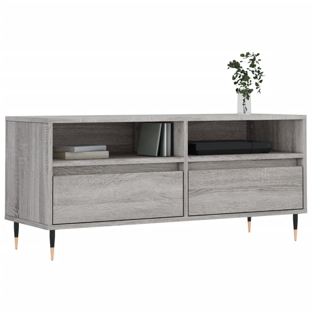 Έπιπλο Τηλεόρασης Γκρι Sonoma 100x34,5x44,5 εκ. Επεξεργ. Ξύλο