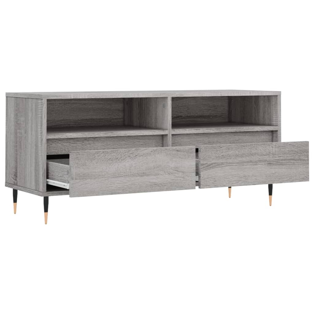 Έπιπλο Τηλεόρασης Γκρι Sonoma 100x34,5x44,5 εκ. Επεξεργ. Ξύλο