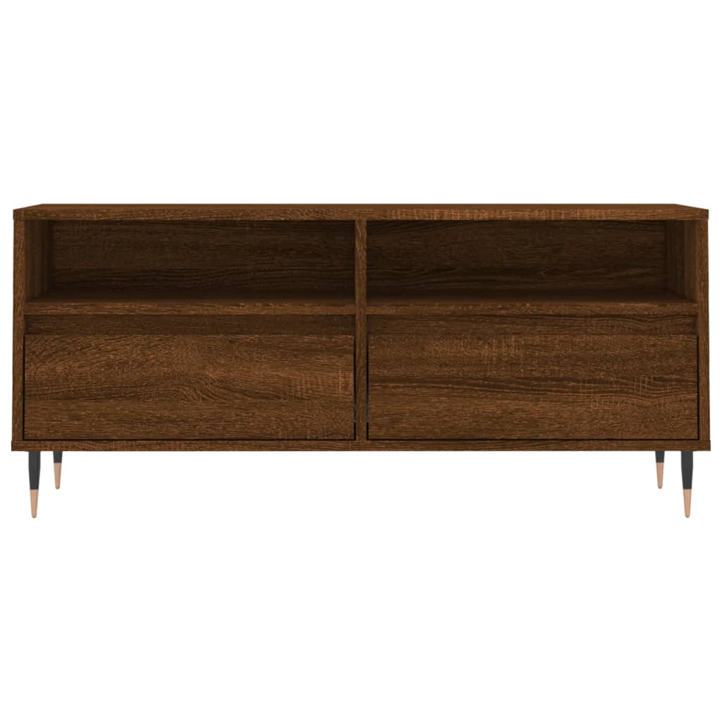 Έπιπλο Τηλεόρασης Καφέ Δρυς 100x34,5x44,5 εκ. Επεξεργ. Ξύλο