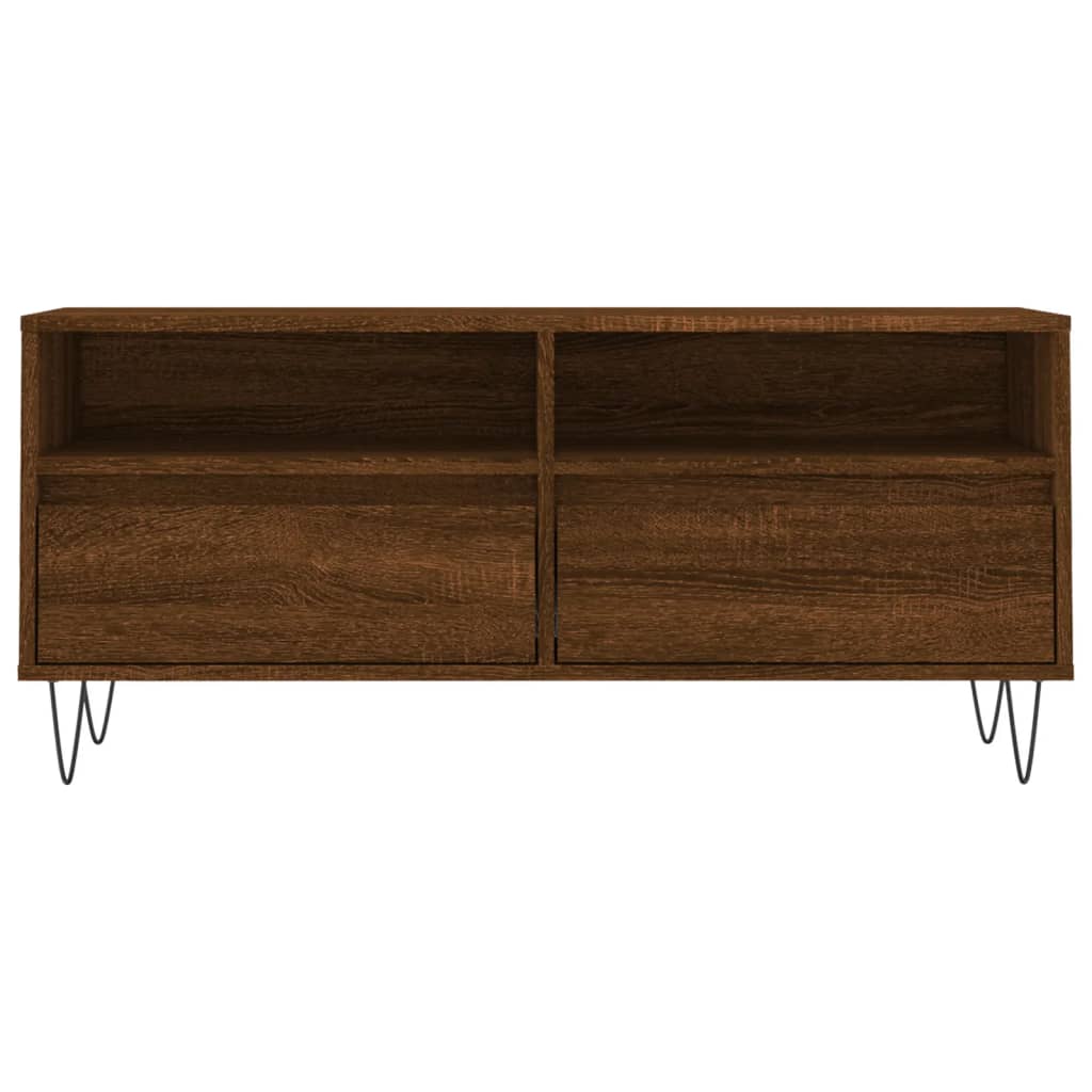 Έπιπλο Τηλεόρασης Καφέ Δρυς 100x34,5x44,5 εκ. Επεξεργ. Ξύλο